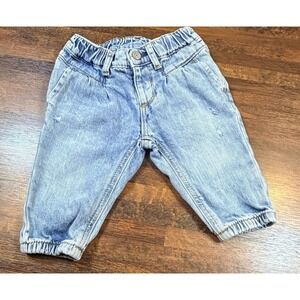 Baby Gap denim bubble distressed jeans. Size 3-6 months. Retro fit fun